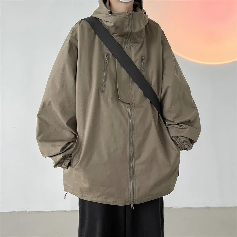 Men Hooded Jacket Men Bomber Jacket