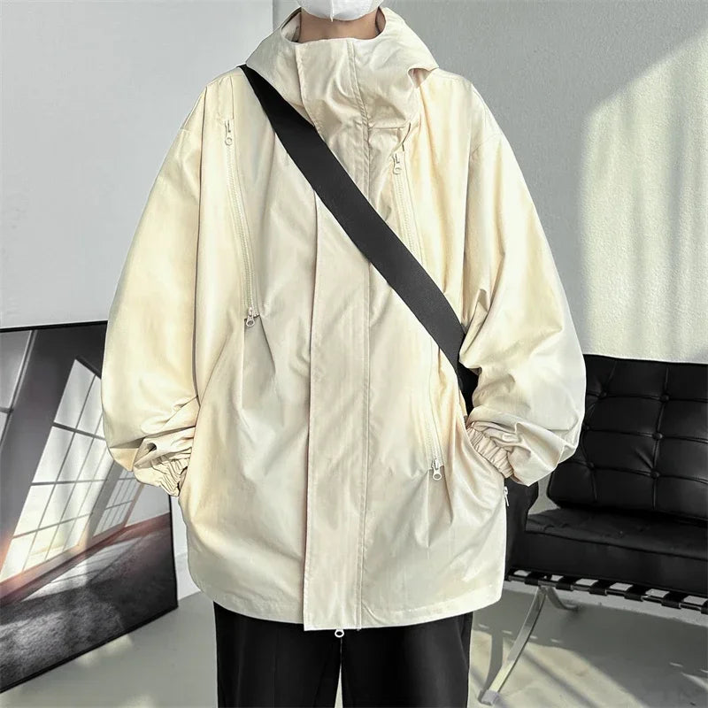 Men Hooded Jacket Men Bomber Jacket