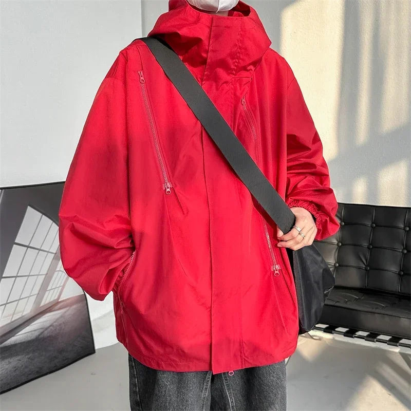 Men Hooded Jacket Men Bomber Jacket