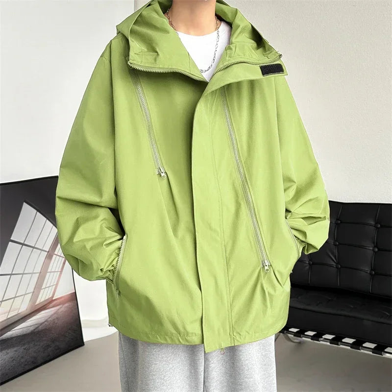 Men Hooded Jacket Men Bomber Jacket