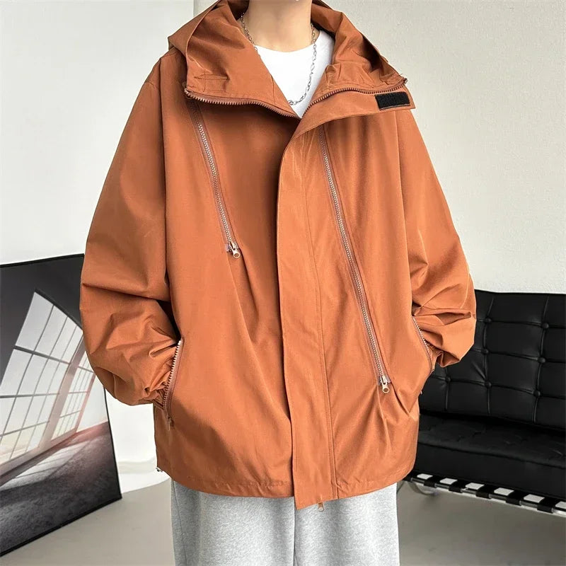 Men Hooded Jacket Men Bomber Jacket